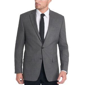 Lauren Ralph Lauren Mens Classic-Fit Houndstooth Sport Coat 43 Regular Grey NWT